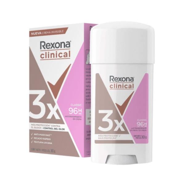Desodorante Antitranspirante Stick Creme Rexona Clinical Clean Feminino 58g