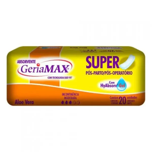 Absorvente incontinência Geriamax c/ 20 UN